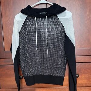 Zannza Bling Black/White Hoodie Sweater